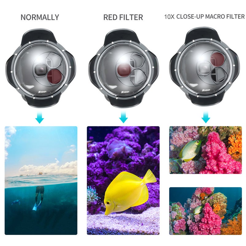 Generic - Dome Port Lens Dive Underwater Case Housing For GoPro Hero 7/Hero 6/Hero 5 Black - Image 1