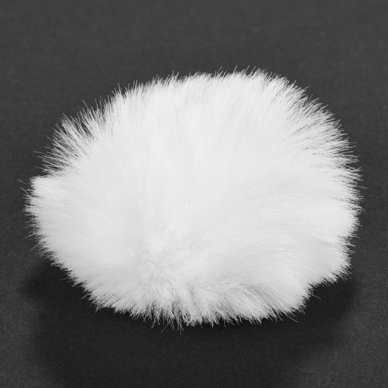 Clip-On Furry Microphone Windshield Mic LU-DD998 White  - Image 3