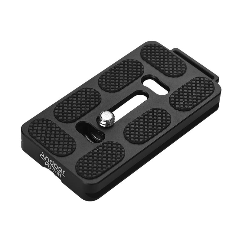 ANDOER - PU-70H 70mm Quick Release QR Plate With Attachment Loop Black - Image 1