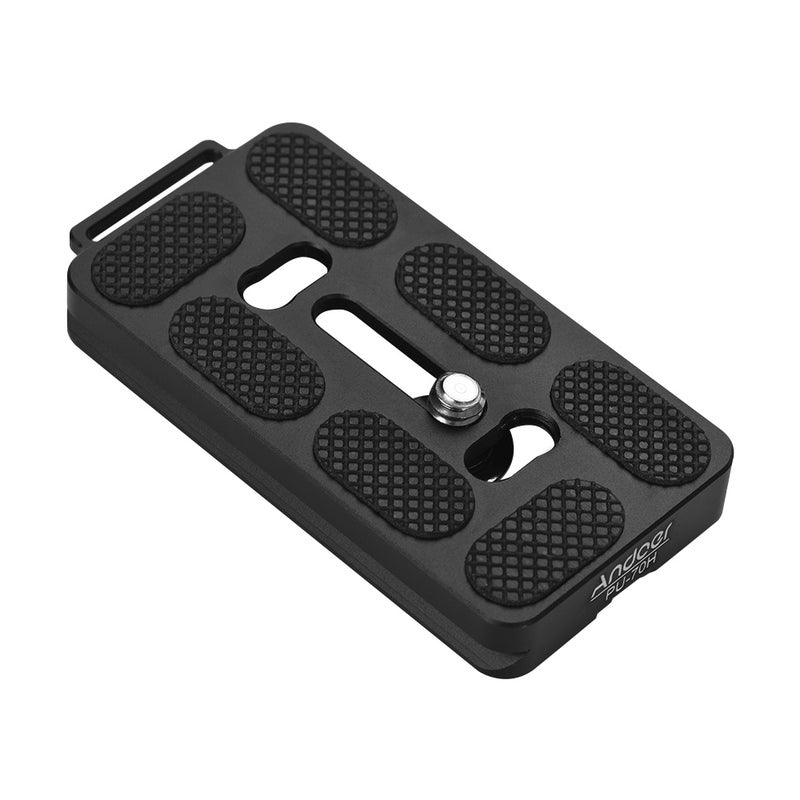 ANDOER - PU-70H 70mm Quick Release QR Plate With Attachment Loop Black - Image 1