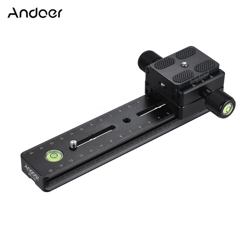 ANDOER BPL-180 Aluminum Alloy Panoramic Camera Long Quick Release Plate Black - Image 1