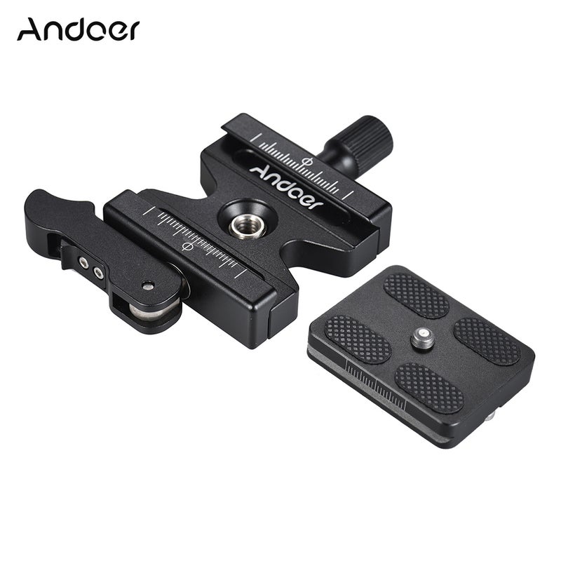 ANDOER CL-50LS Aluminum Alloy Quick Release Clamp Plate Black - Image 1