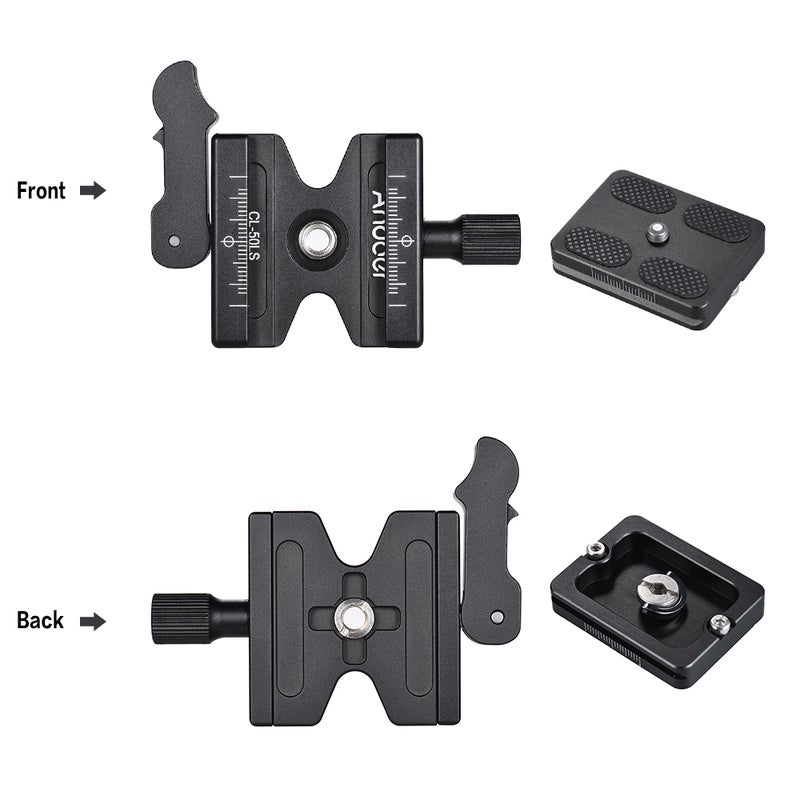 ANDOER CL-50LS Aluminum Alloy Quick Release Clamp Plate Black - Image 3
