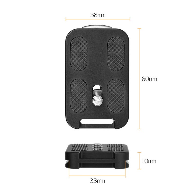ANDOER QR-60 Aluminum Alloy Universal Quick Release Plate Black  - Image 2