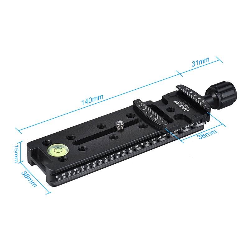 ANDOER 140mm Quick Release Plate Tripod Accessories Black - Image 2