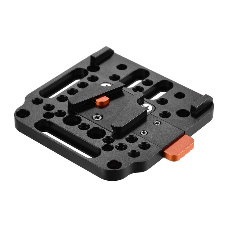 Generic V-Lock Quick Release Plate For V-Mount Battery Orange/Black  - Image 4