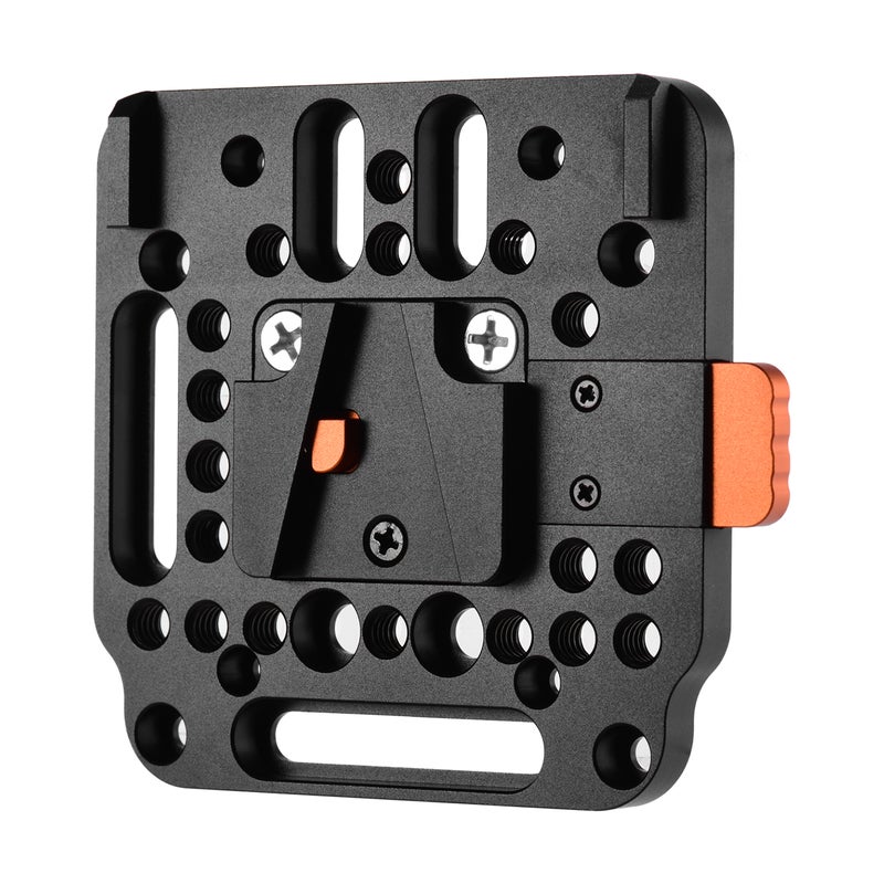 Generic V-Lock Quick Release Plate For V-Mount Battery Orange/Black  - Image 5