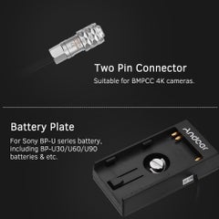 ANDOER Camera DV Battery Power Supply Mount Plate Adapter Black  - Image 5