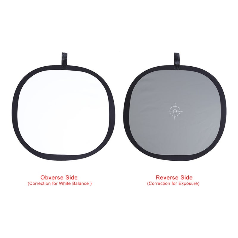 Generic Foldable Reflector Card With Carrying Bag 24 x 23cm Grey/Black  - Image 5