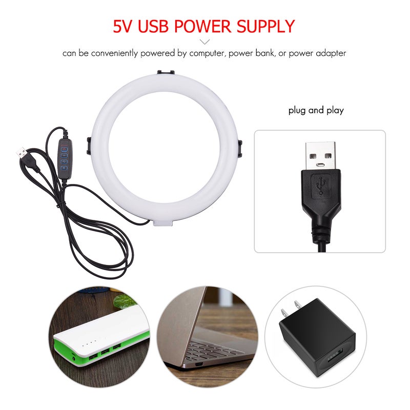 ANDOER LED Video Ring Light Photography Lamp Black - Image 2