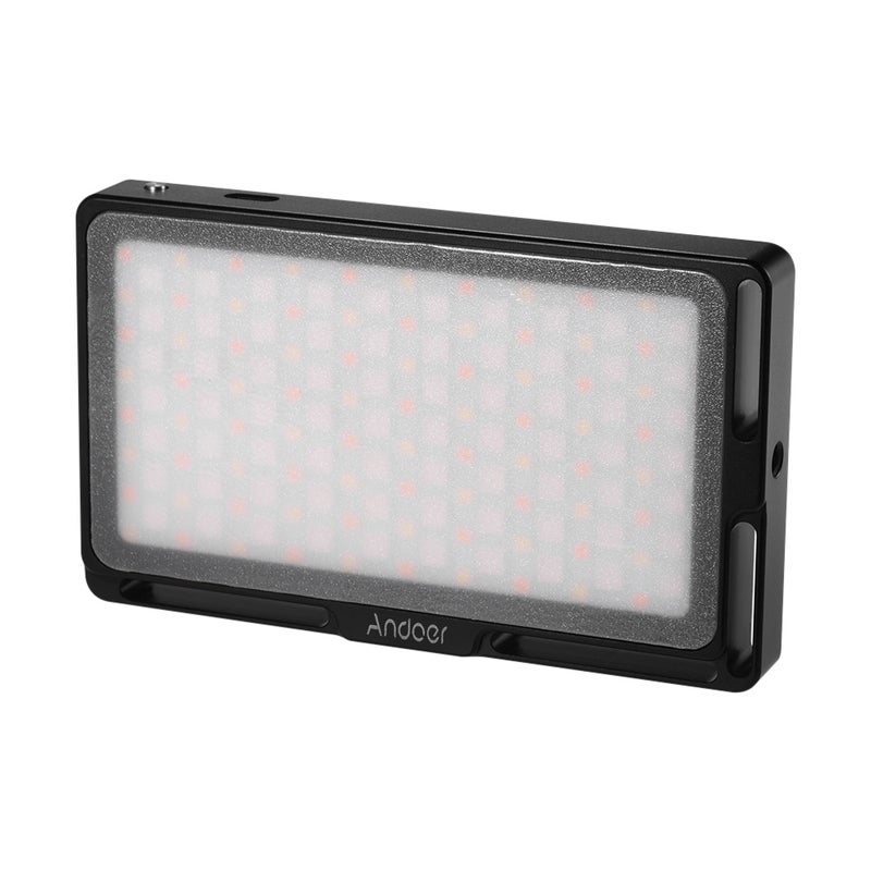 أندوير لوحة إضاءة LED قابلة للحمل ومتعددة الألوان RGB لتصوير الفيديو أسود - Image 1
