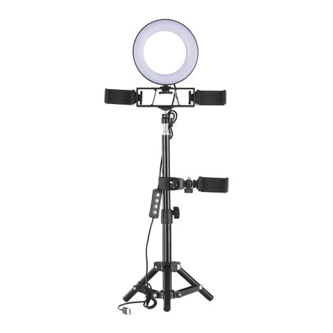 Desktop Mini LED Ring Light With Wireless Remote Control Tripod Stand Multicolour