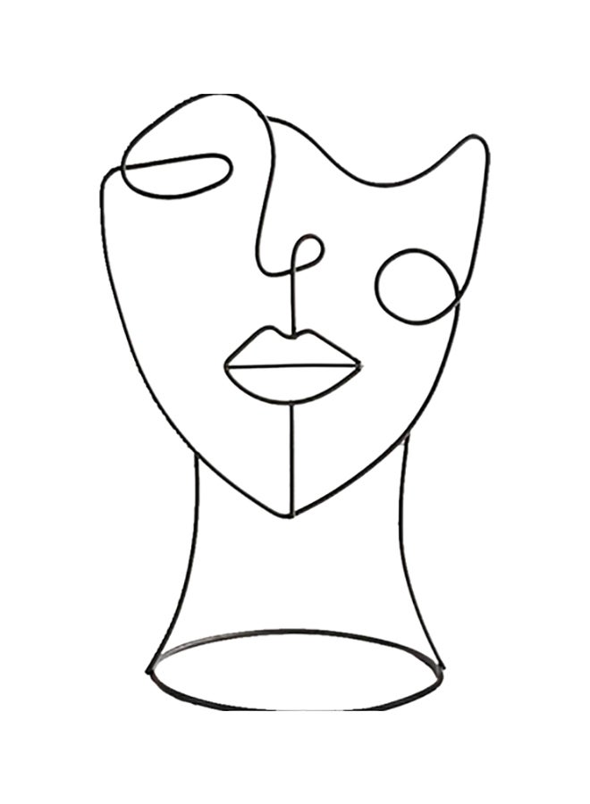حامل لعرض القبعة على شكل وجه أسود 22x19x44سم - Image 1