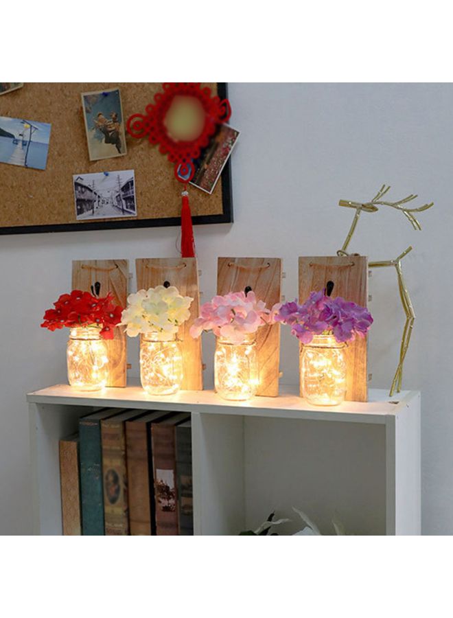 طقم مصابيح LED معلقة لمرطبان ماسون من قطعتين أصفر 10x10x3.392سم - Image 5