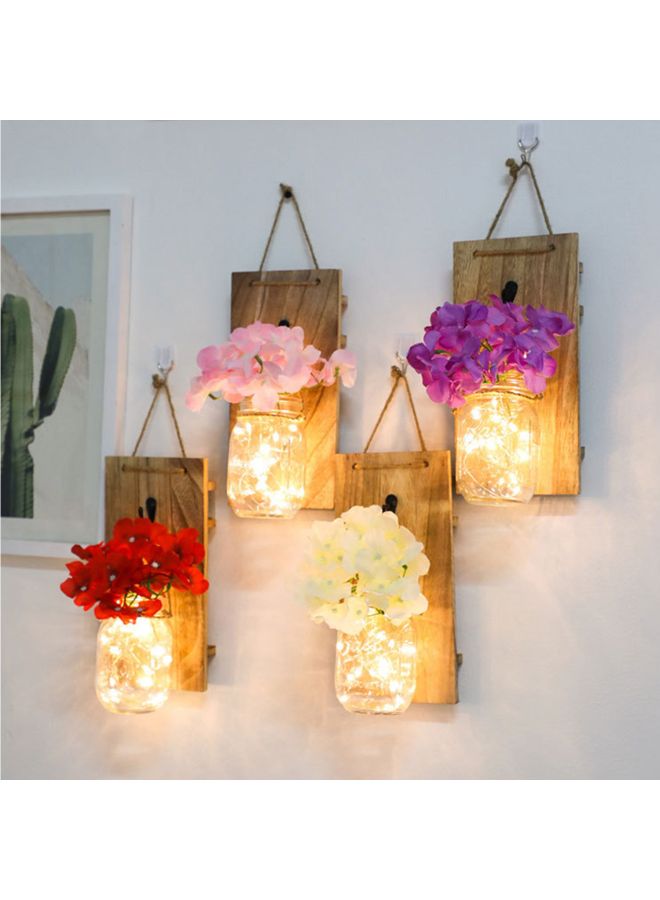 طقم مصابيح LED معلقة لمرطبان ماسون من قطعتين أصفر 10x10x3.392سم - Image 4