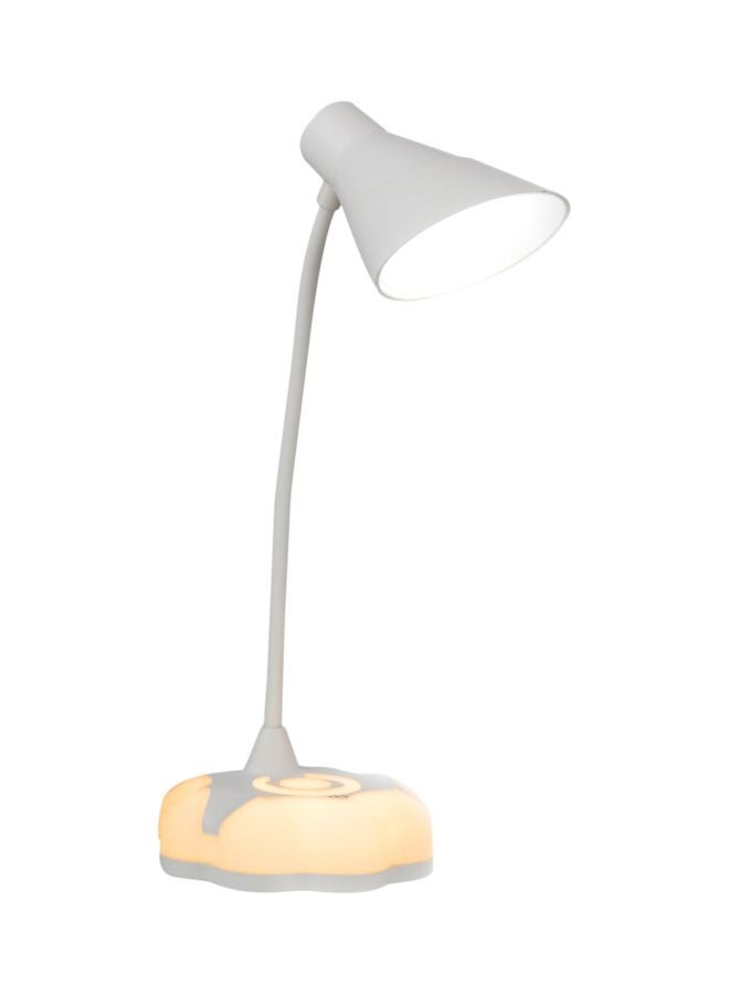 مصباح طاولة LED بمشبك قابل للشحن بمنفذ USB أبيض 10x10x3.509سم - Image 1