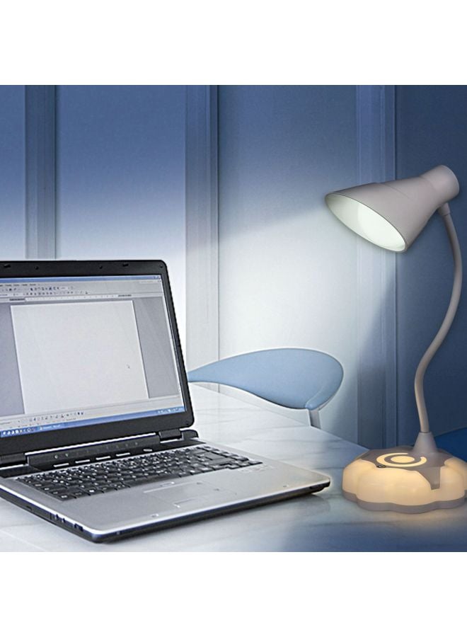 مصباح طاولة LED بمشبك قابل للشحن بمنفذ USB أبيض 10x10x3.509سم - Image 5