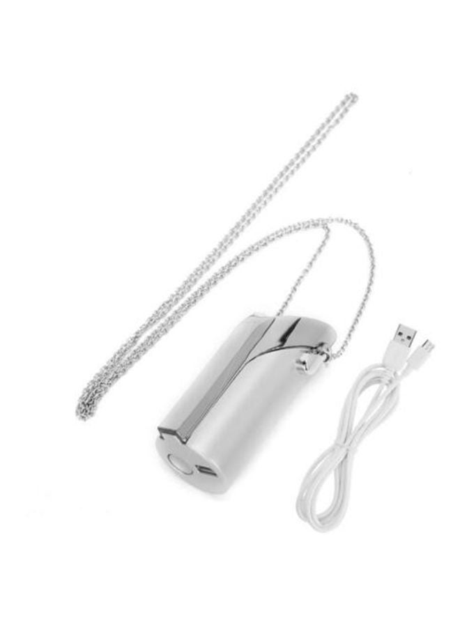 Personal Air Purifier Necklace Silver 10x10x3.407cm - Image 3