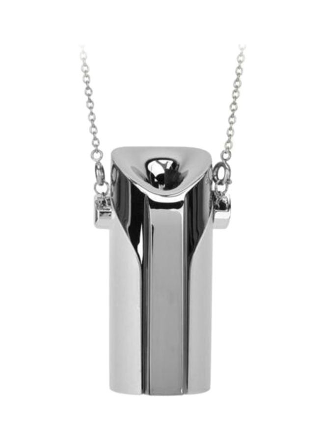 Personal Air Purifier Necklace Silver 10x10x3.407cm - Image 2