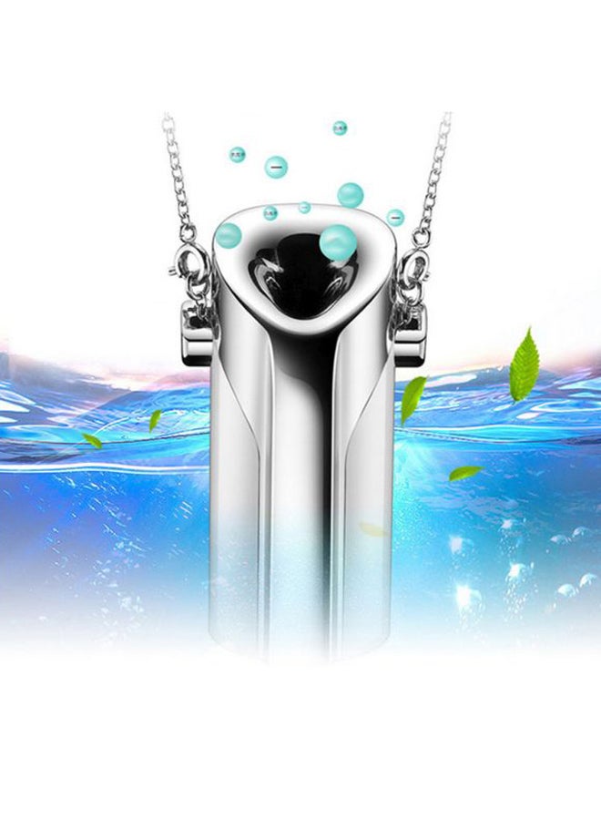 Personal Air Purifier Necklace White/Silver 10x10x3.408cm - Image 3