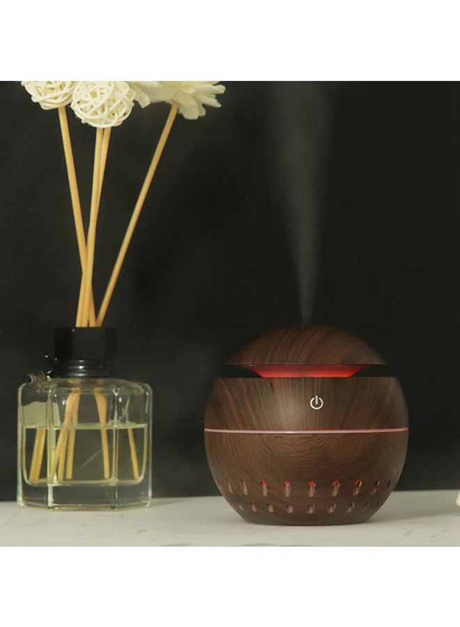 LED Colour Changing Essential Oil Aroma Diffuser Dark Brown 10x10.5cm - Image 4