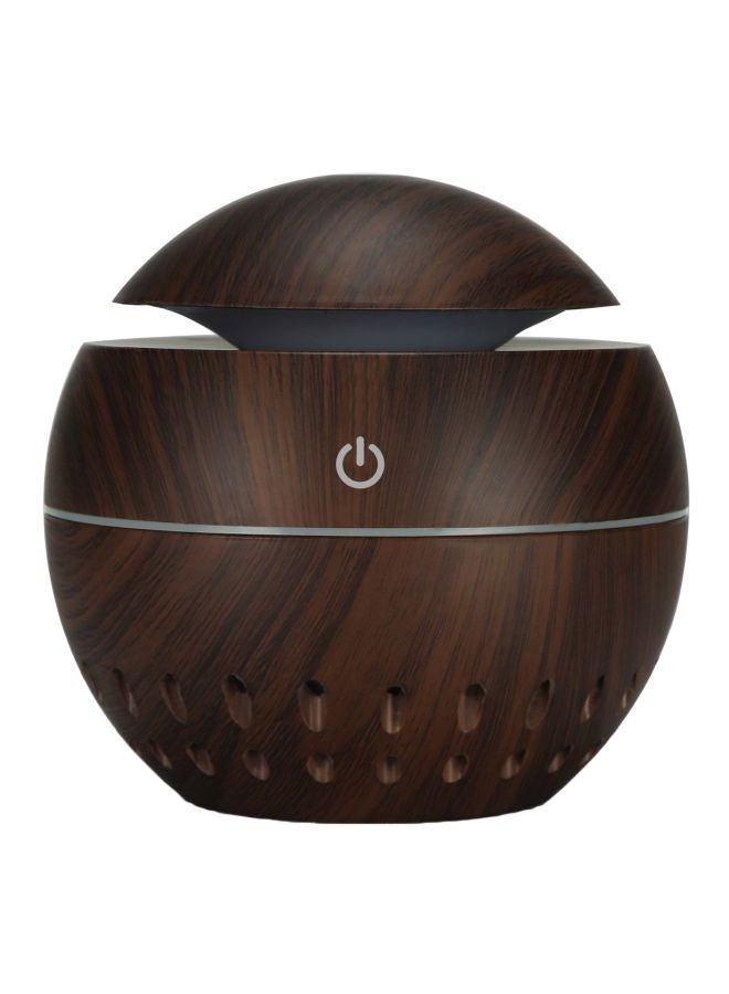 LED Colour Changing Essential Oil Aroma Diffuser Dark Brown 10x10.5cm - Image 2