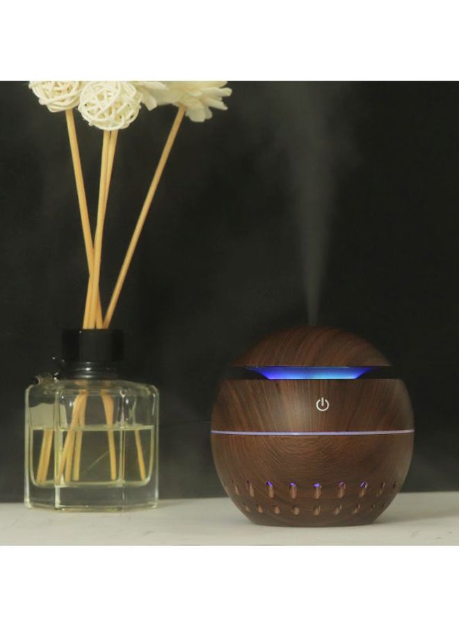 LED Colour Changing Essential Oil Aroma Diffuser Dark Brown 10x10.5cm - Image 3