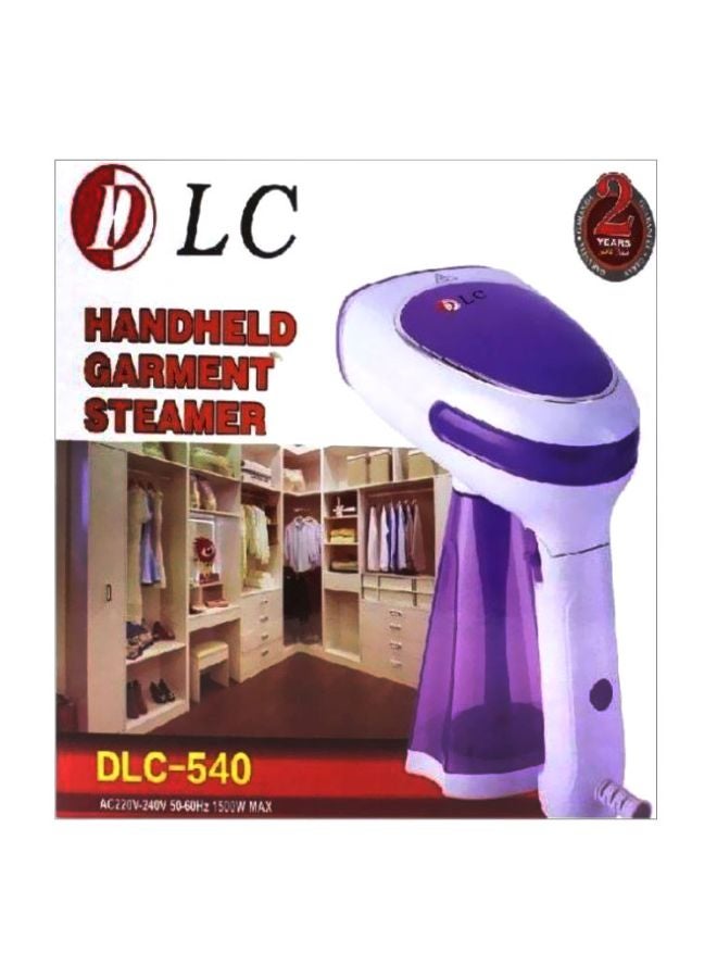 DLC Electric Handheld Garment Steamer 1500W 250.0 ml 1500.0 W DLC-540 White/Purple  - Image 2