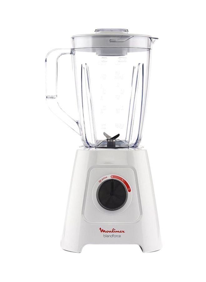 Moulinex - Blender | BlendForce 2 -  Blender Smoothie Maker  |Mixer | 3 speeds | 2 Years Warranty | 2 L 600 W LM423127 White/Clear - Image 1