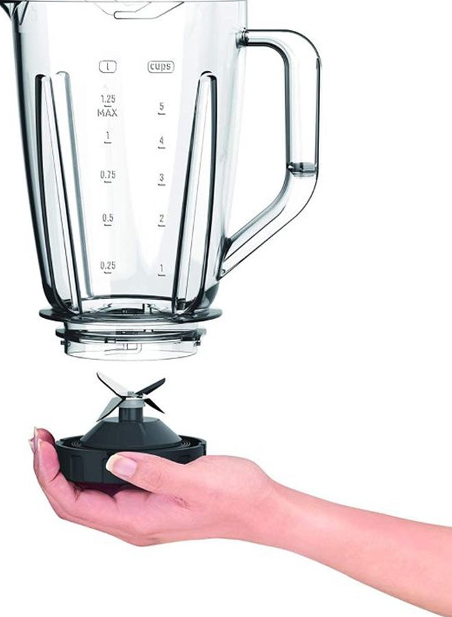 Moulinex - Blender | BlendForce 2 -  Blender Smoothie Maker  |Mixer | 3 speeds | 2 Years Warranty | 2 L 600 W LM423127 White/Clear - Image 1