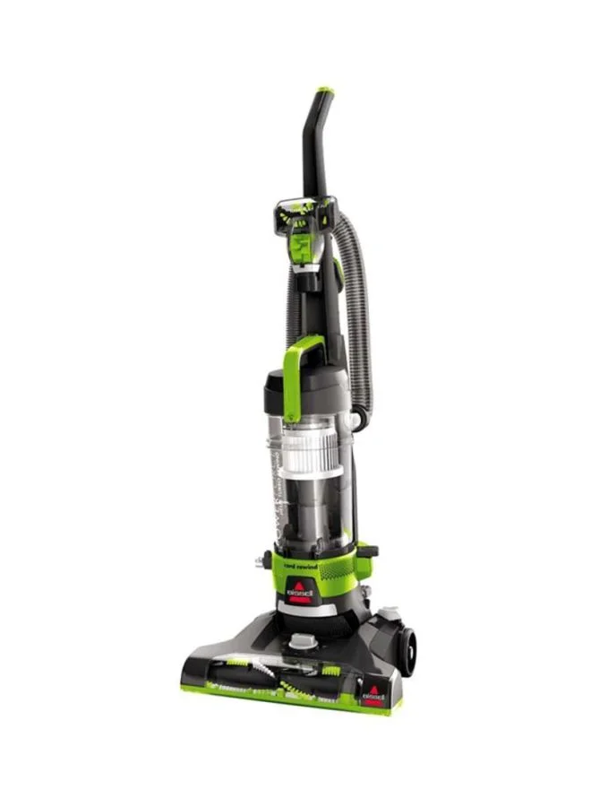 Bissell PowerForce Helix Turbo Rewind 2261E – Upright Vacuum Cleaner with Multi-Cyclonic Suction, Automatic Cord Rewind, Lightweight, Ideal for Dust, Hair & Deep Cleaning | 1100 W 2261E Green/Black