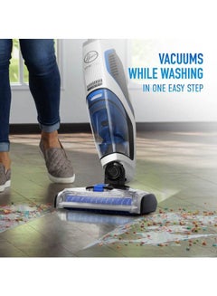 HOOVER Onepwr Floormate JET Cordless Hard Floor Vacuum Cleaner Machine, Up To 30 Min Runtime, 3 Stage Filtration 3 In 1 Multi-Surface, Wash, Vac & Dry 0.65 L 1200 W CLHF-GLME Blue/Grey/Black  - Image 2