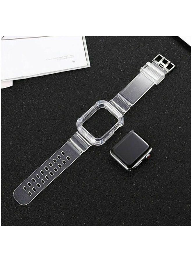 MARGOUN - Waterproof Replacement Band For Apple Watch 42/44mm Clear - Image 1