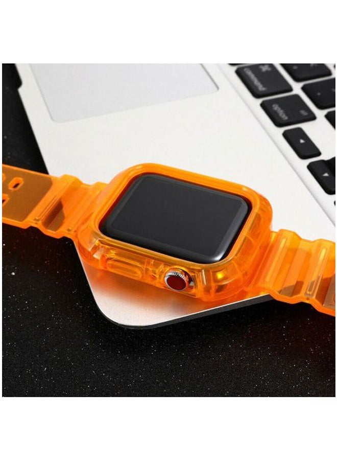 MARGOUN - Waterproof Replacement Band For Apple Watch 42/44mm Orange - Image 1