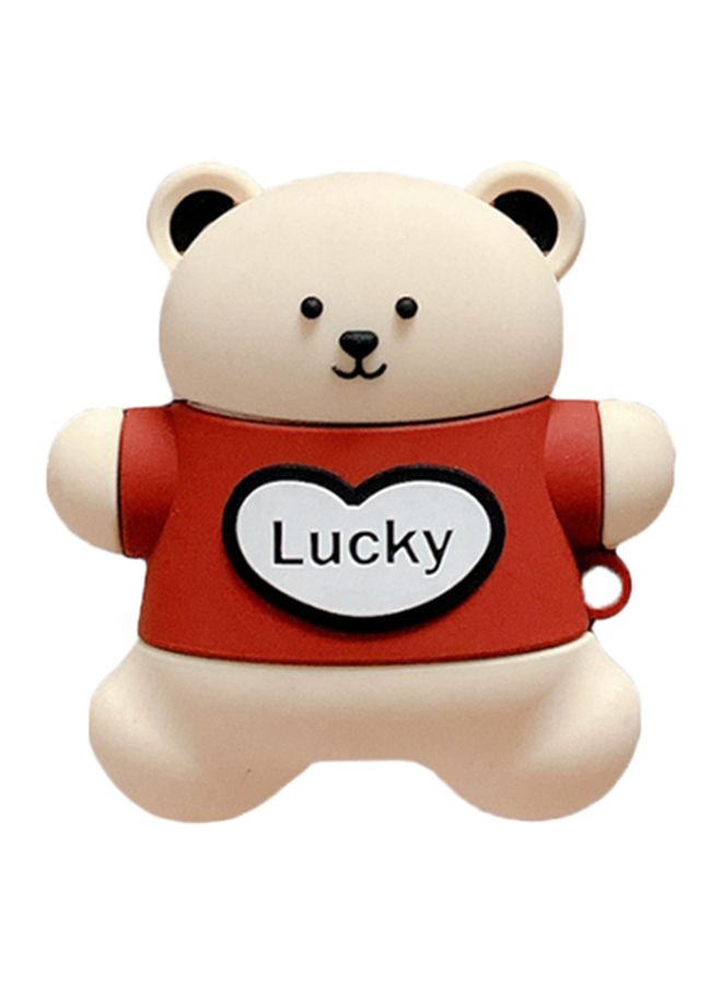 Beauenty Bear Shaped Case Cover For Apple AirPods 1/2 Red/Cream/Black - Image 1