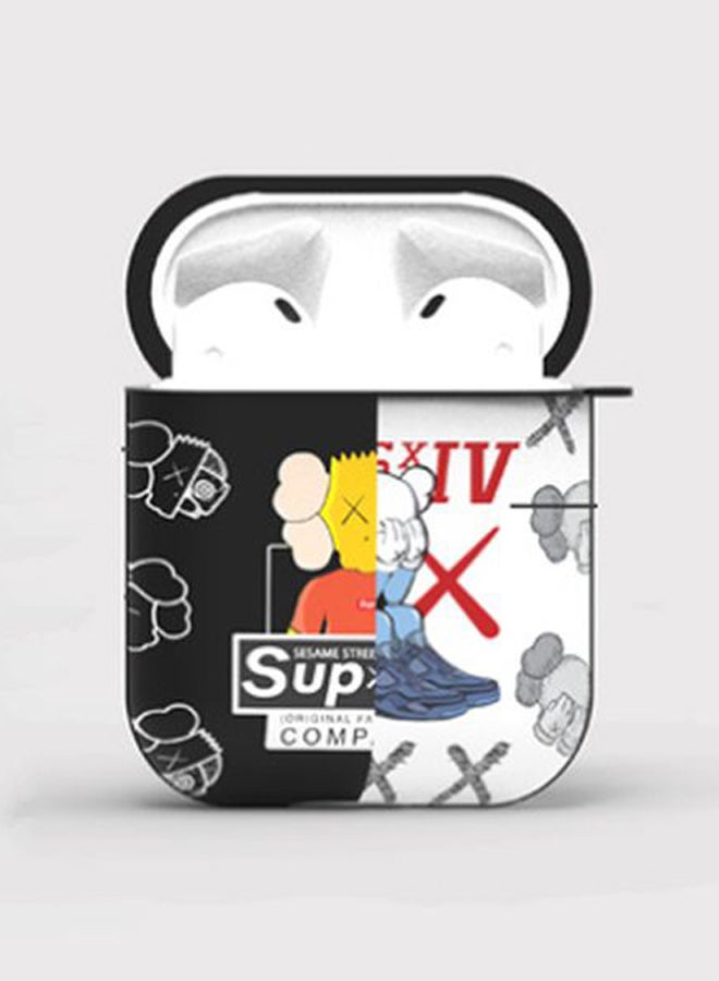 Beauenty Cartoon Printed Case Cover For Apple AirPods 1/2 Black/White/Red - Image 2