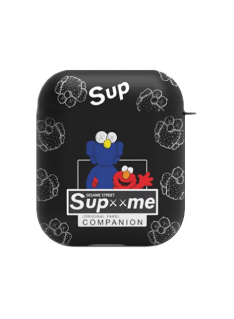 Cartoon Printed Bluetooth Earphone Case For Apple AirPods 1/2 Black/Red/Blue