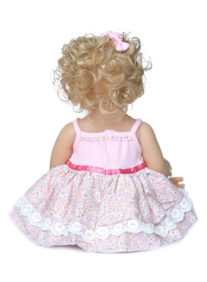 بيوينتي دمية مصنوعة من السيليكون على شكل طفلة بشعر مجعد 47سم - Image 1