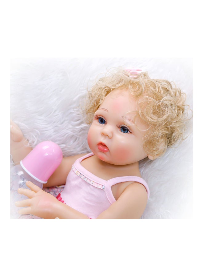 بيوينتي دمية مصنوعة من السيليكون على شكل طفلة بشعر مجعد 47سم - Image 2