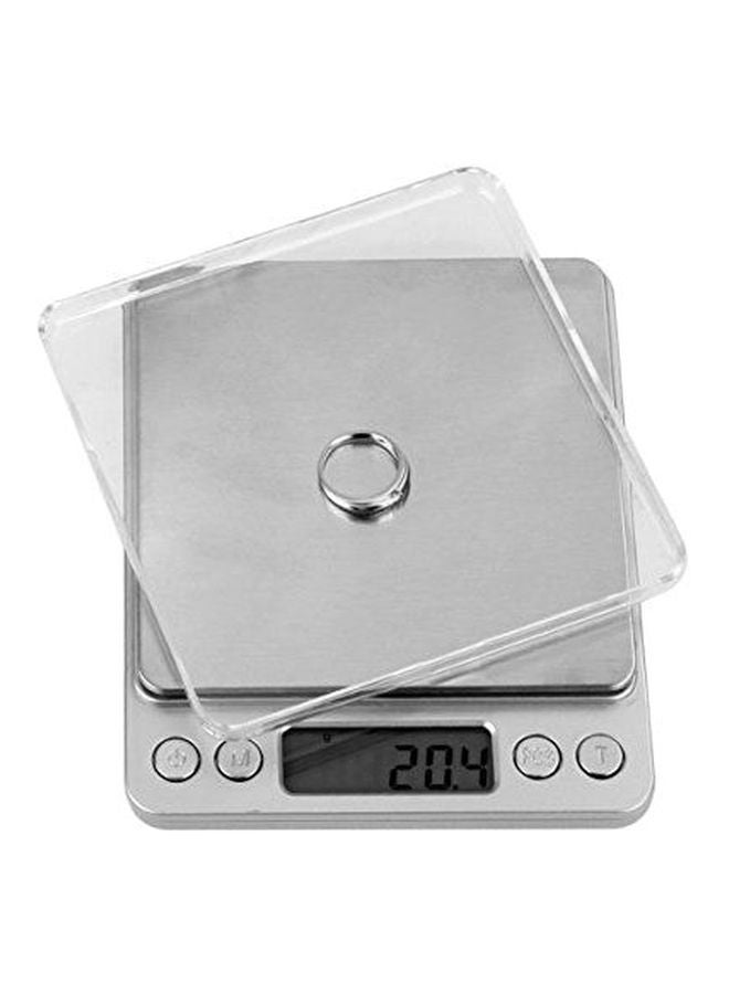 Voberry - Digital Weighing Scale Machine 2000 Gram Silver 14x11x5cm - Image 1
