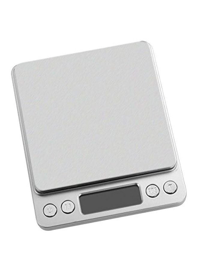Voberry - Digital Weighing Scale Machine 2000 Gram Silver 14x11x5cm - Image 1