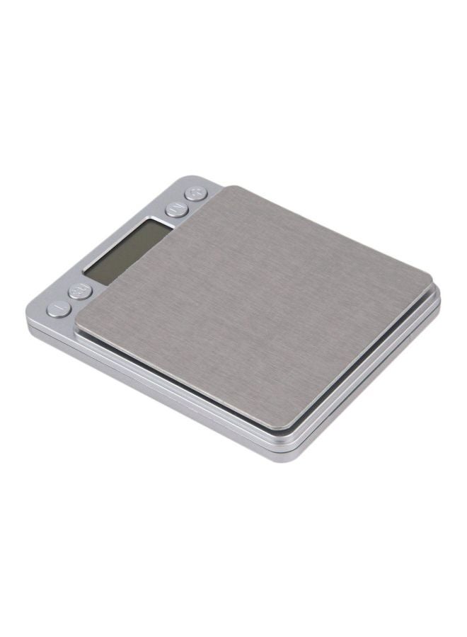 Voberry - Digital Weighing Scale Machine 2000 Gram Silver 14x11x5cm - Image 1