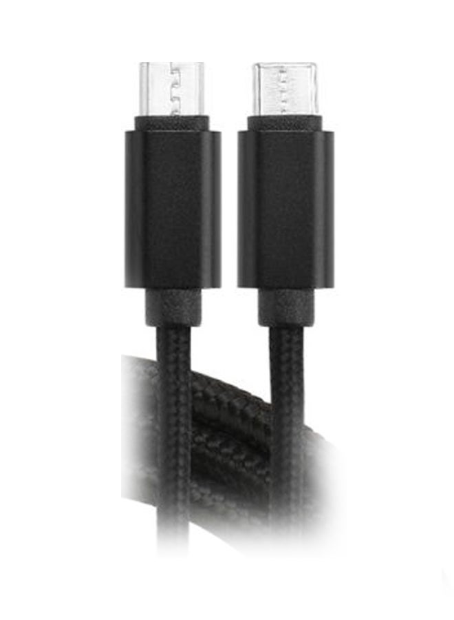 3-In-1 Braided USB Charging Cable Black - Image 2
