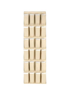 XiuWoo 24-Pocket Shoe Organizer Beige 12.3x64inch  - Image 1