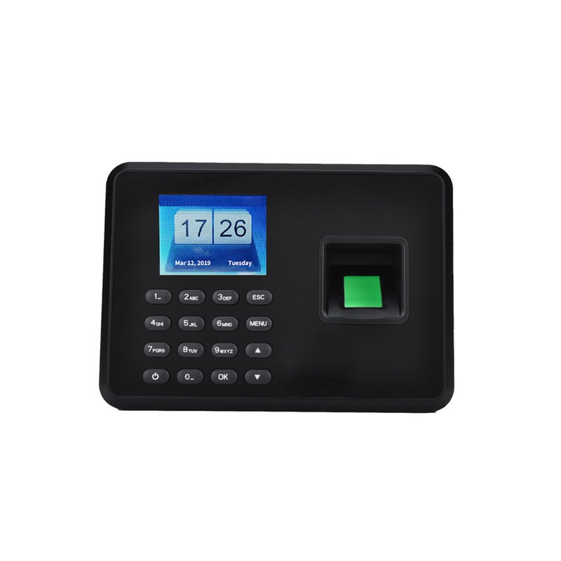 Intelligent Biometric Fingerprint Password Attendance Machine Black - Image 4