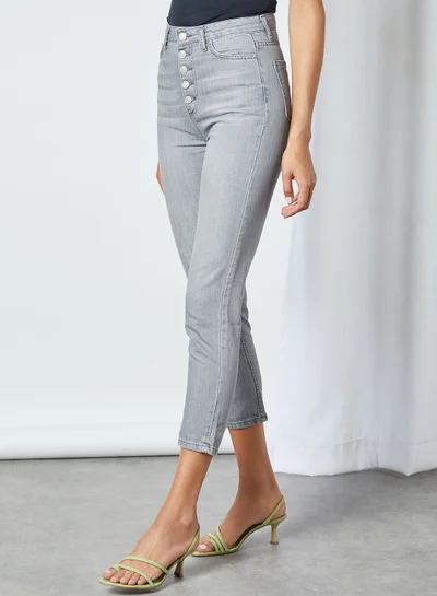 trendyol High-Rise Mom Jeans Grey