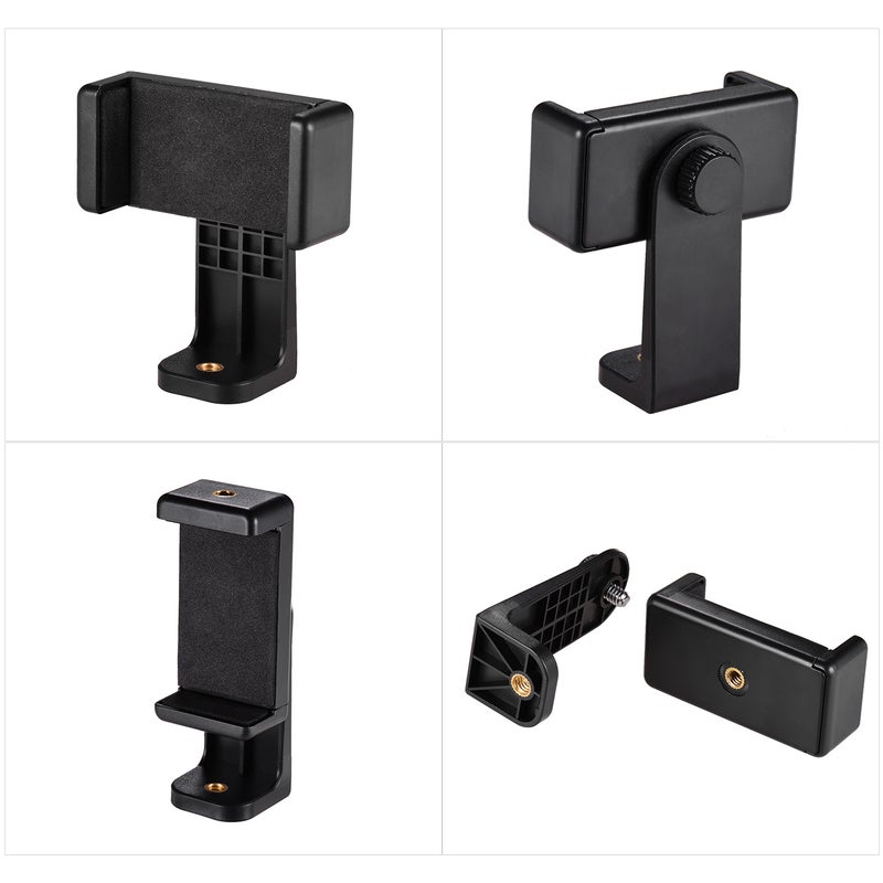 Smartphone Clamp Holder Phone Mount Adapter For Tripod Selfie Stick Black  - Image 5