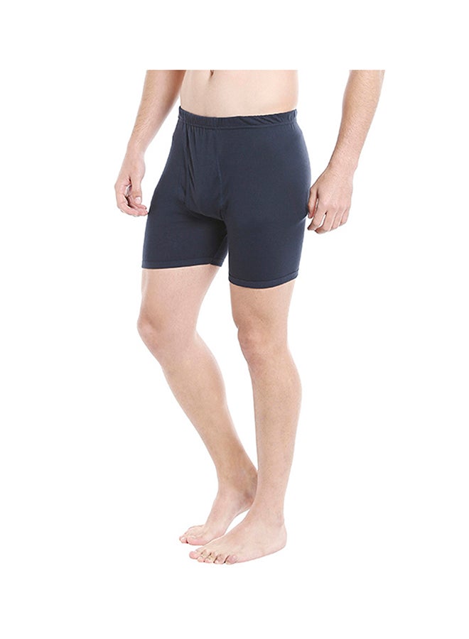 BYC Cotton Boxer Brief Navy Blue  - Image 2