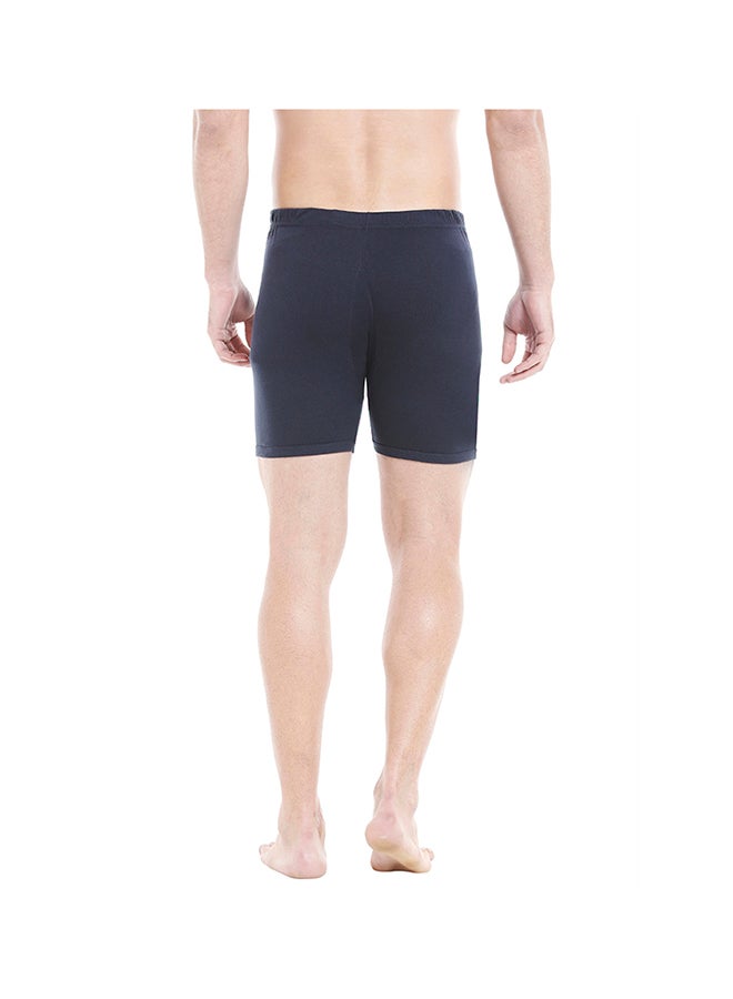 BYC Cotton Boxer Brief Navy Blue  - Image 3