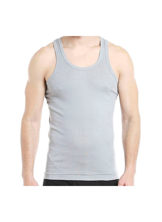 BYC - Cotton Vest Light Grey - Image 1